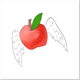 Apple Angel Red Posters and Art